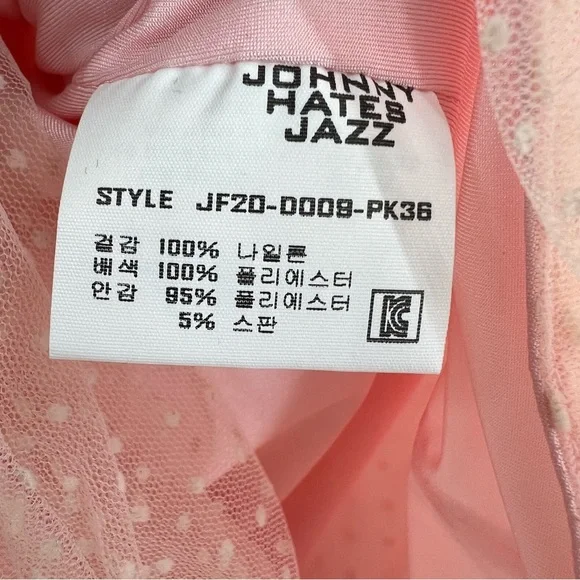 Johnny Hates Jazz NWT Tulle Mini Dress in Pink size 36/ US XS